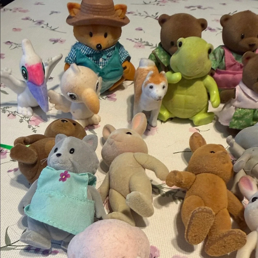 Assorted Plush Small Pets Toy Lot - Cute Mixed Colors